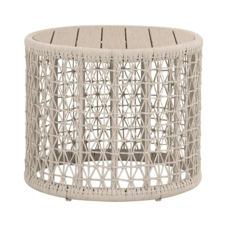 Modern European furniture - Beige Rope Outdoor End Table - www.oroa.com