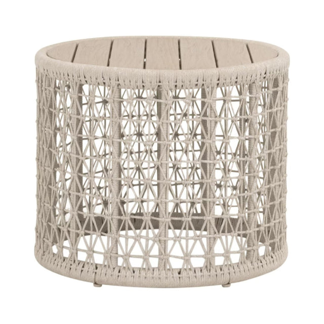 Modern European furniture - Beige Rope Outdoor End Table - www.oroa.com