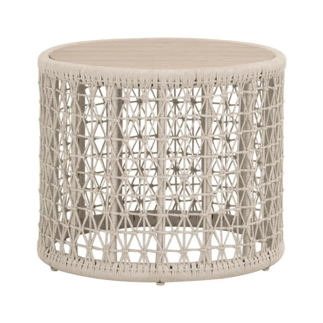 Modern European furniture - Beige Rope Outdoor End Table - www.oroa.com