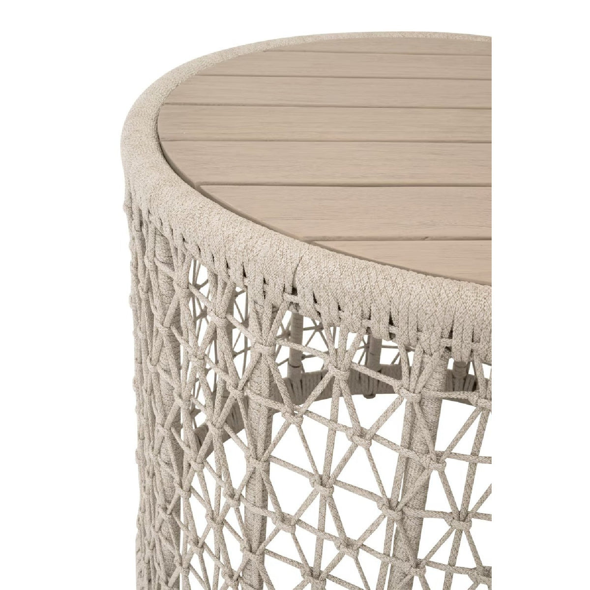 Modern European furniture - Beige Rope Outdoor End Table - www.oroa.com
