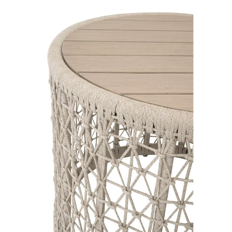 Modern European furniture - Beige Rope Outdoor End Table - www.oroa.com