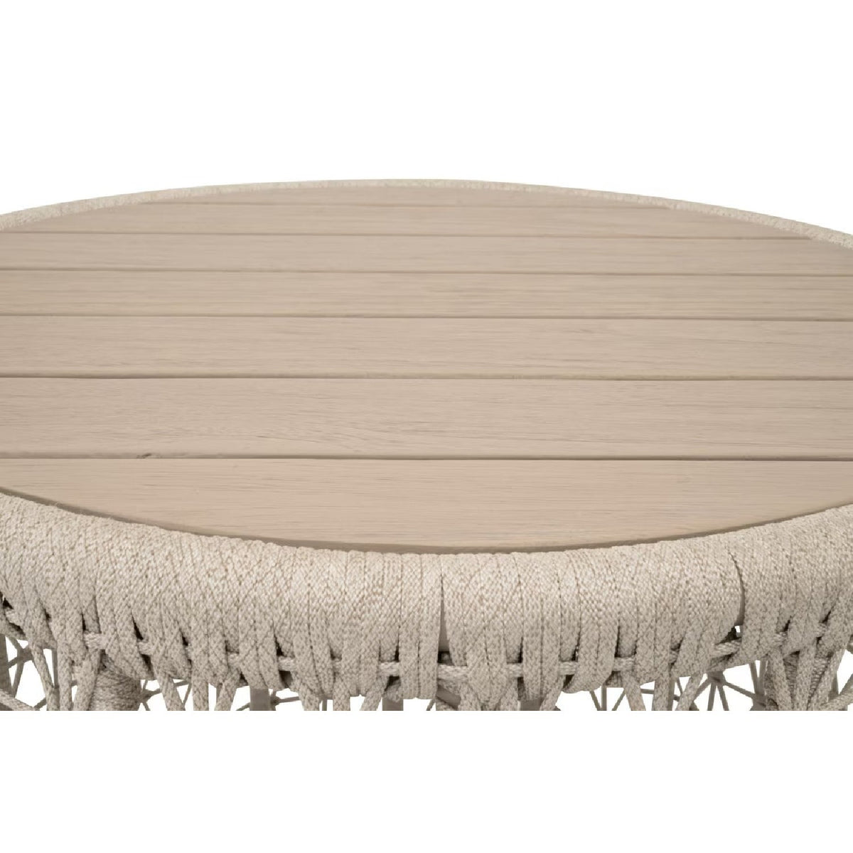 Modern European furniture - Beige Rope Outdoor End Table - www.oroa.com