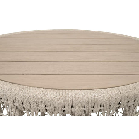 Modern European furniture - Beige Rope Outdoor End Table - www.oroa.com