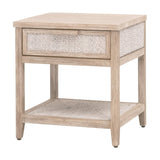 Modern European furniture - Gray Mahogany 1-Drawer Nightstand - www.oroa.com