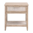 Modern European furniture - Gray Mahogany 1-Drawer Nightstand - www.oroa.com