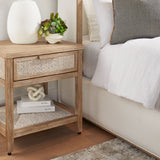 Modern European furniture - Gray Mahogany 1-Drawer Nightstand - www.oroa.com