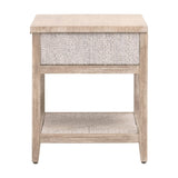 Modern European furniture - Gray Mahogany 1-Drawer Nightstand - www.oroa.com