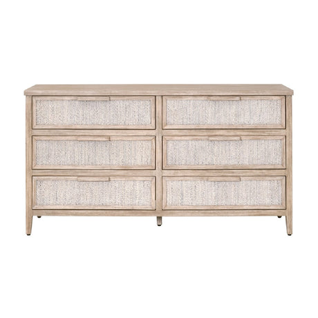 Modern European furniture - Gray Mahogany 6-Drawer Double Dresser - www.oroa.com