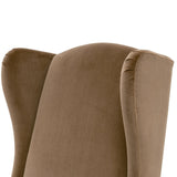 Modern European furniture - Brown Velvet High-Back Accent Chair - www.oroa.com