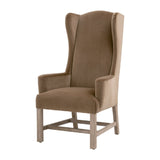 Modern European furniture - Brown Velvet High-Back Accent Chair - www.oroa.com