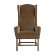 Modern European furniture - Brown Velvet High-Back Accent Chair - www.oroa.com