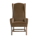 Modern European furniture - Brown Velvet High-Back Accent Chair - www.oroa.com