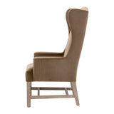Modern European furniture - Brown Velvet High-Back Accent Chair - www.oroa.com