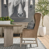 Modern European furniture - Brown Velvet High-Back Accent Chair - www.oroa.com
