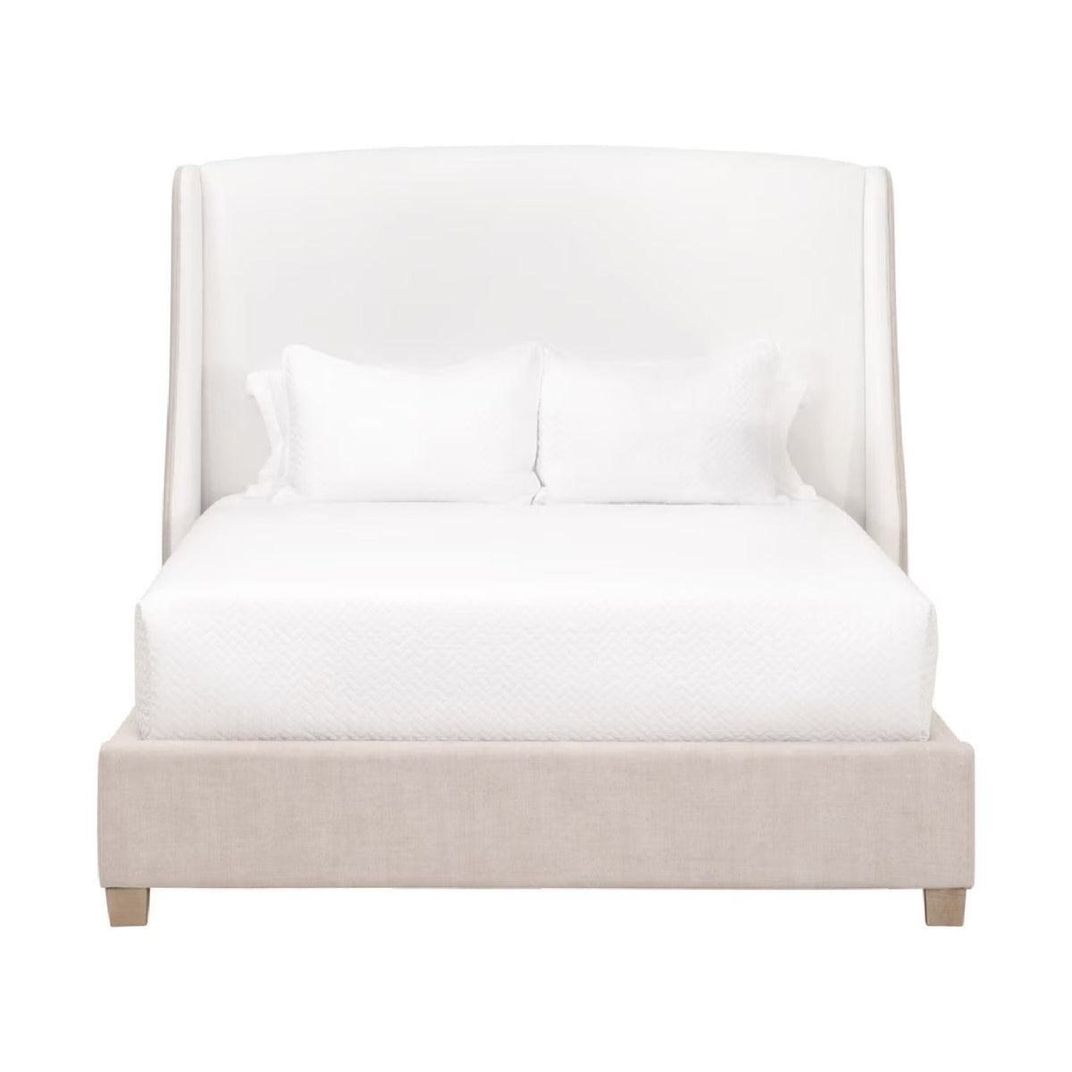 Beige Fabric Bed | Living Essentials Sloan
