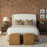 Beige Fabric Bed | Living Essentials Sloan