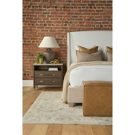Beige Fabric Bed | Living Essentials Sloan