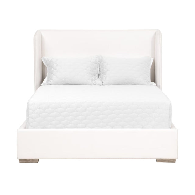 Modern European furniture - White Upholstered Queen Bed - www.oroa.com