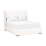 Modern European furniture - White Upholstered Queen Bed - www.oroa.com