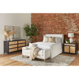 Modern European furniture - White Upholstered Queen Bed - www.oroa.com