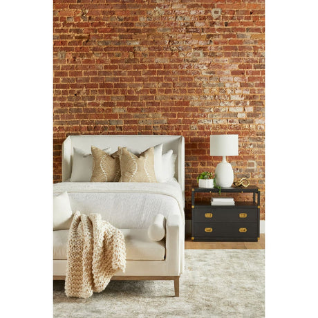 Modern European furniture - White Upholstered Queen Bed - www.oroa.com