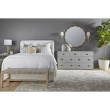 Modern European furniture - White Upholstered Queen Bed - www.oroa.com