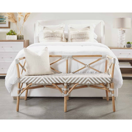 Modern European furniture - White Upholstered California King Bed - www.oroa.com