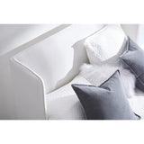 Modern European furniture - White Upholstered California King Bed - www.oroa.com