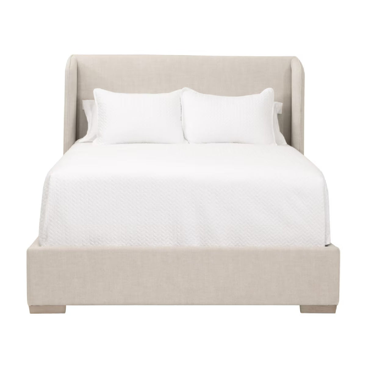 Modern European furniture - Winged Headboard Kind Bed - www.oroa.com