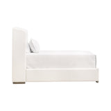 Modern European furniture - White Upholstered Twin Bed - www.oroa.com