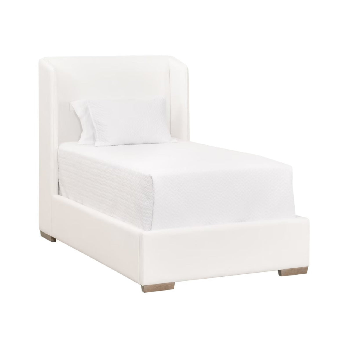 Modern European furniture - White Upholstered Twin Bed - www.oroa.com