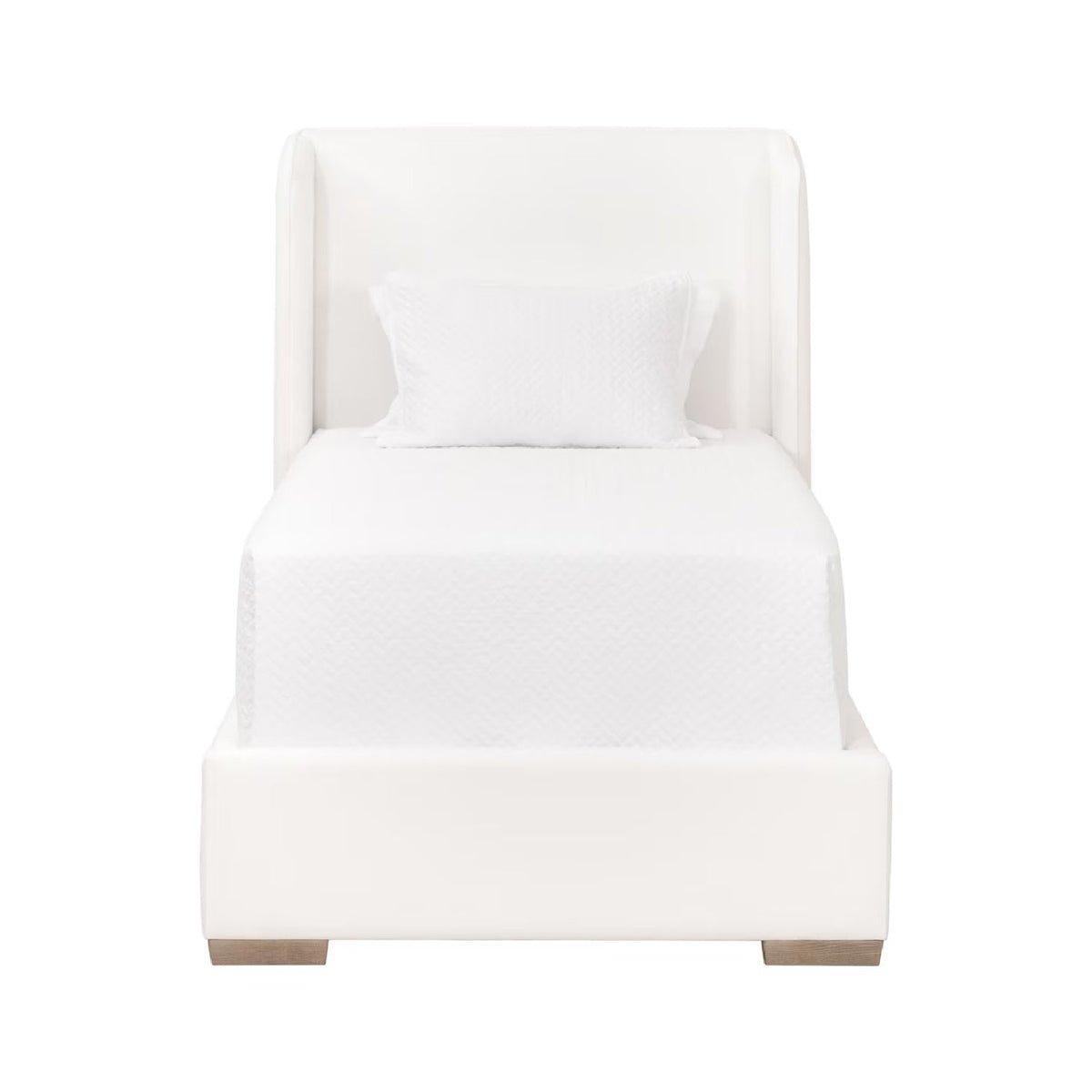 Modern European furniture - White Upholstered Twin Bed - www.oroa.com