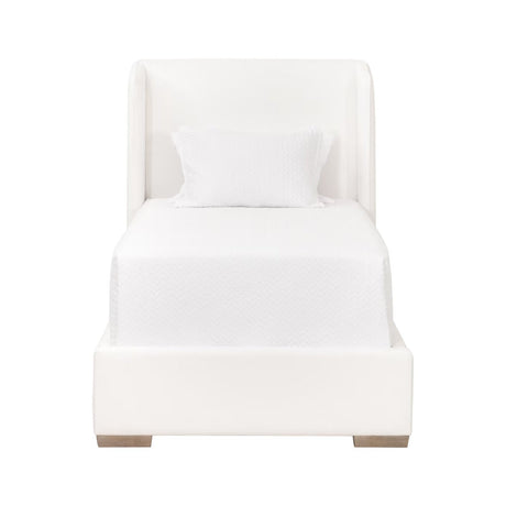 Modern European furniture - White Upholstered Twin Bed - www.oroa.com