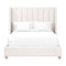 Modern European furniture - Velvet Channeled Queen Bed - www.oroa.com