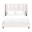 Modern European furniture - Velvet Channeled Queen Bed - www.oroa.com