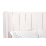 Modern European furniture - Velvet Channeled Queen Bed - www.oroa.com