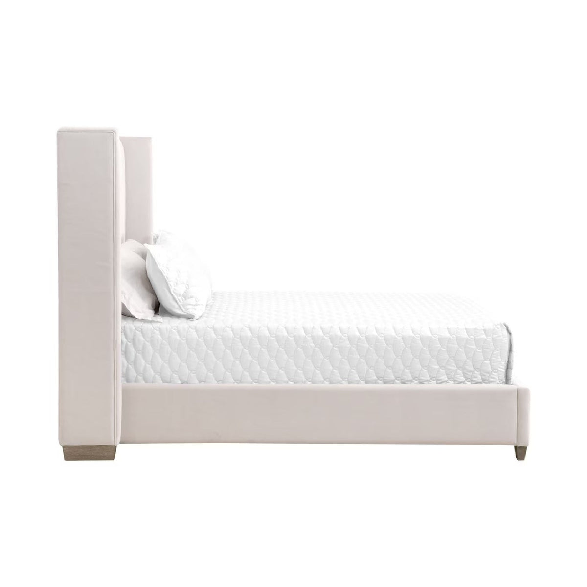 Modern European furniture - Cream Velvet California King Bed - www.oroa.com