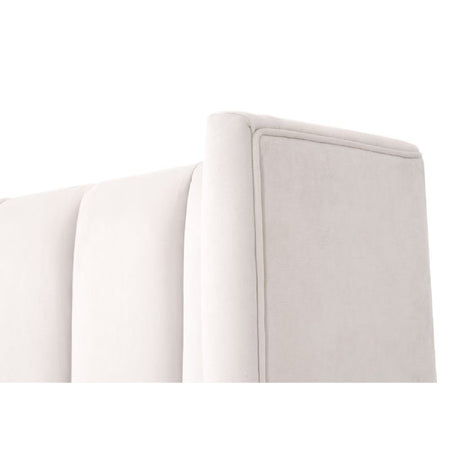Modern European furniture - Cream Velvet California King Bed - www.oroa.com