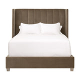 Channeled Velvet King Bed | Living Essentials Chandler