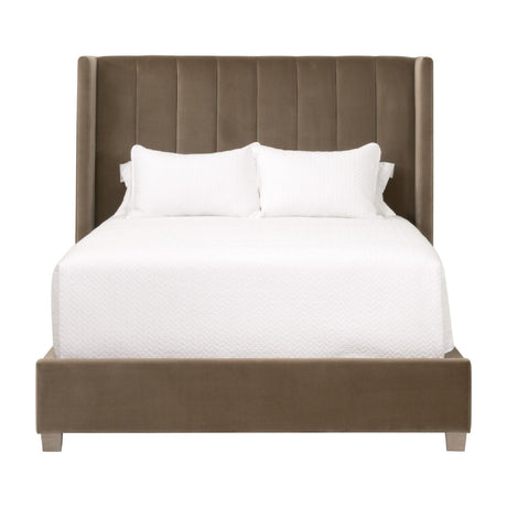 Channeled Velvet King Bed | Living Essentials Chandler