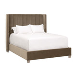 Channeled Velvet King Bed | Living Essentials Chandler
