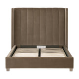 Channeled Velvet King Bed | Living Essentials Chandler