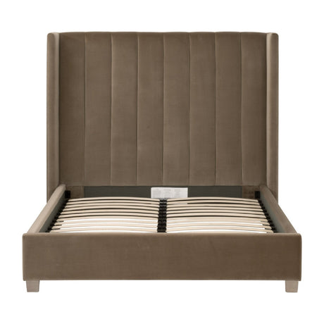 Channeled Velvet King Bed | Living Essentials Chandler