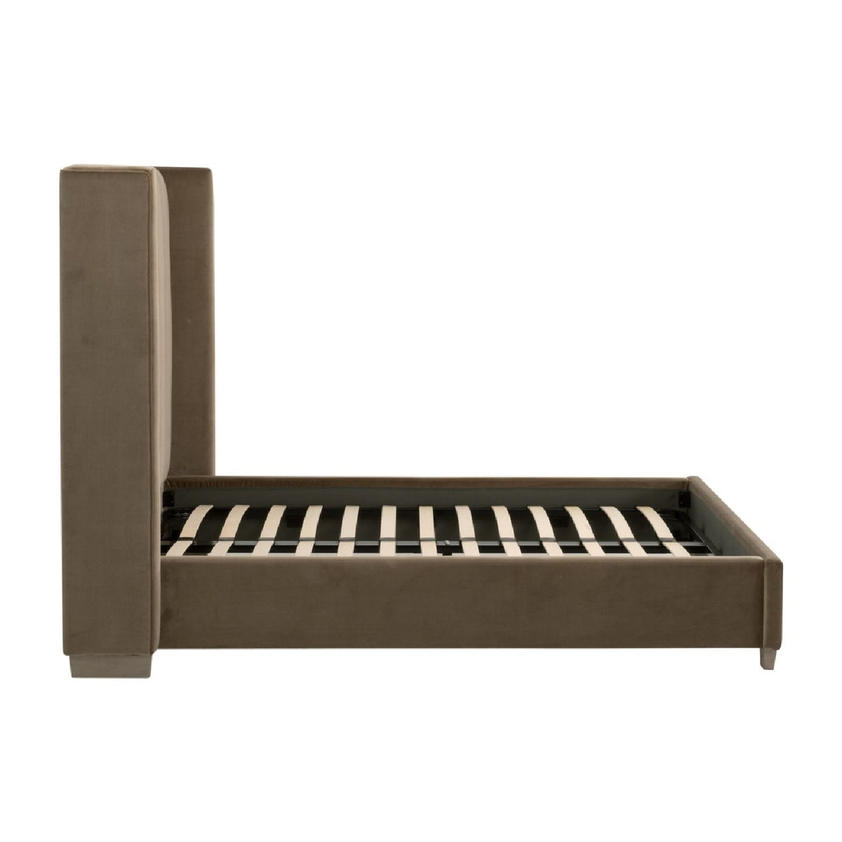Channeled Velvet King Bed | Living Essentials Chandler