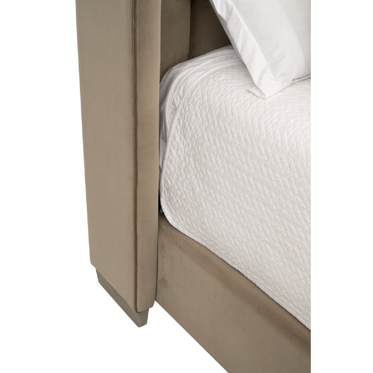 Channeled Velvet King Bed | Living Essentials Chandler