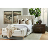 Channeled Velvet King Bed | Living Essentials Chandler
