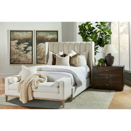 Channeled Velvet King Bed | Living Essentials Chandler