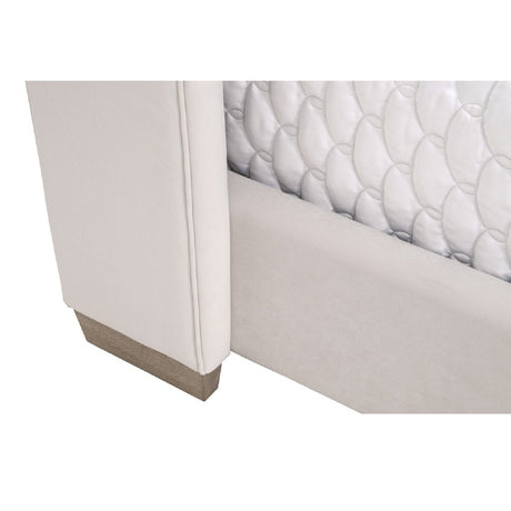 Channeled Velvet King Bed | Living Essentials Chandler
