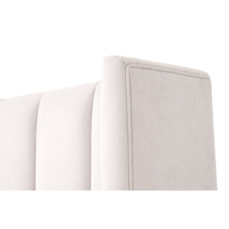 Channeled Velvet King Bed | Living Essentials Chandler