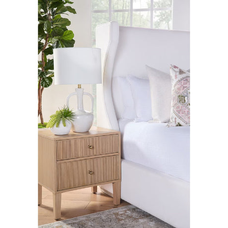 Wing-Shaped Headboard Queen Bed | Living Essentials Balboa